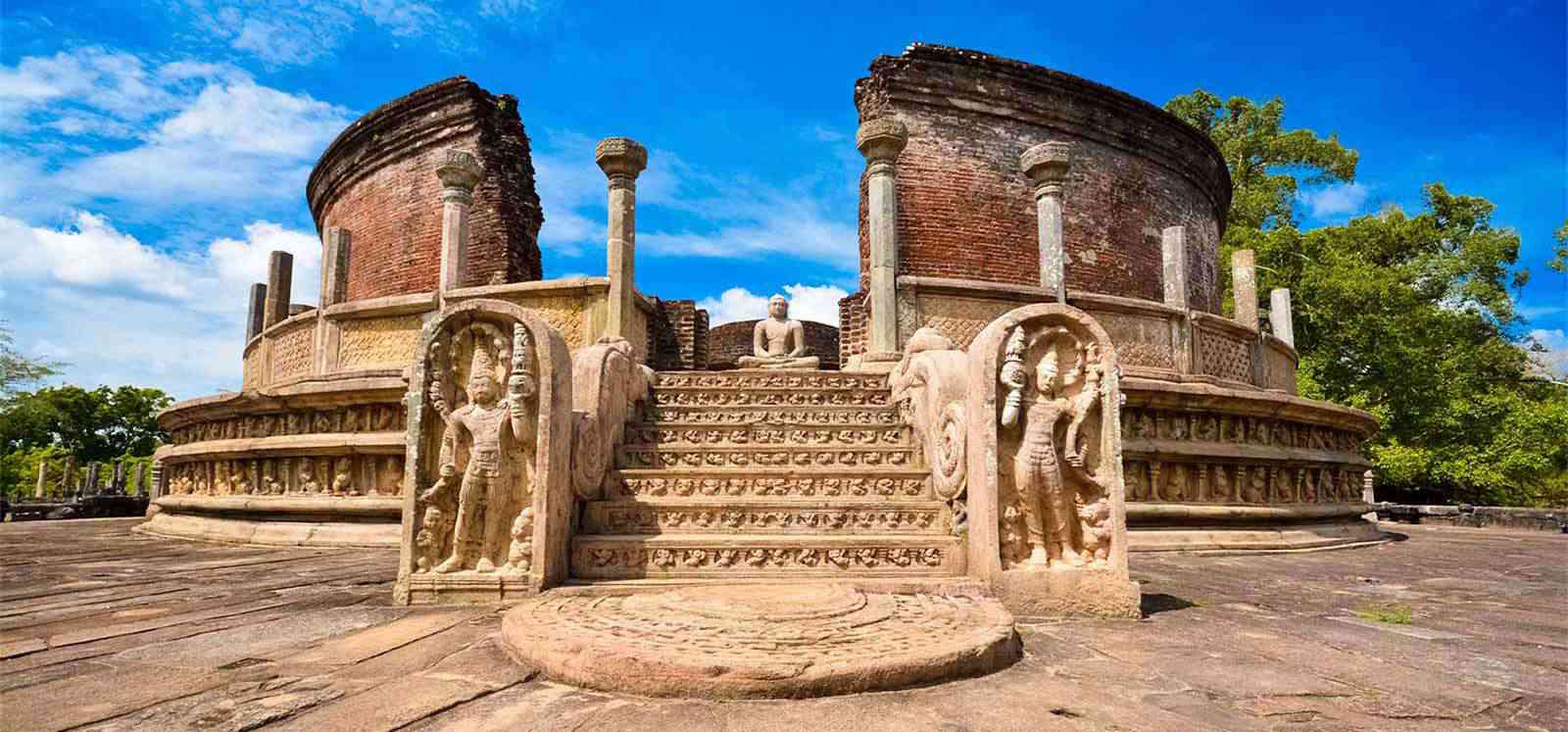 Ruins of the famous Vatadage temple in Sri Lanka
