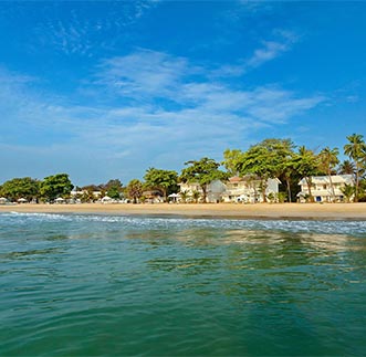 Stunning green sea of Trincomalee Beach