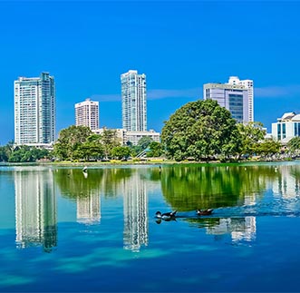 Amazing capture of Beira Lake & Colombo city view