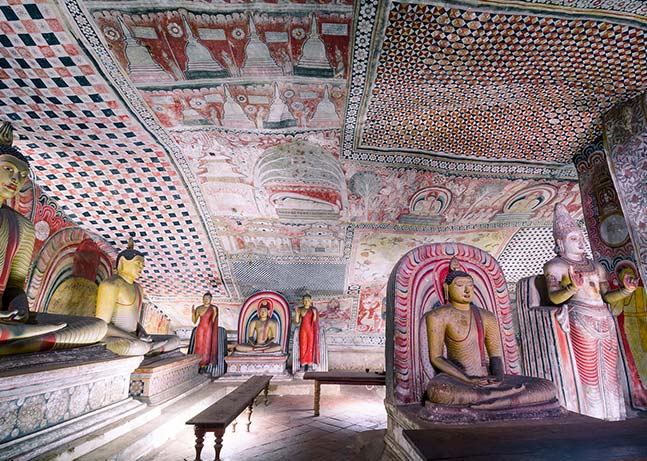 The sacred Dambulla Cave & ornate works of art