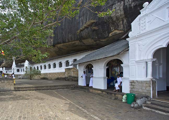 Entrance to the archaeological wonder of Dambulla Cave Temple