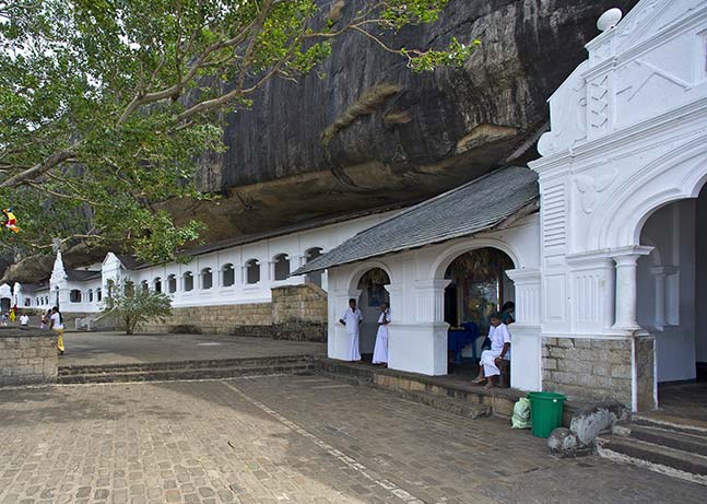 Entrance to the archaeological wonder of Dambulla Cave Temple