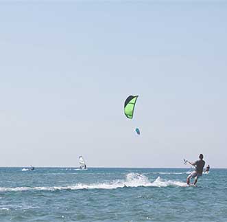 Enjoying the thrills of Kite Surfing in Kalpitiya