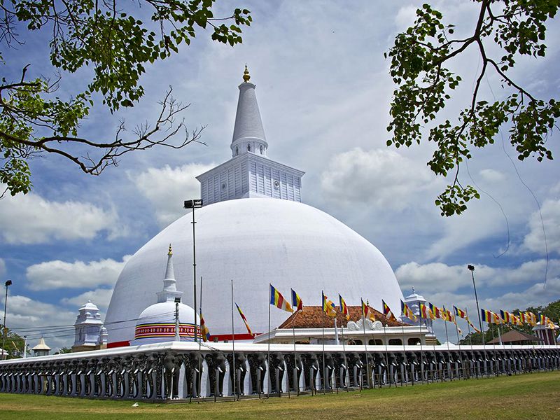 Breathtaking view of Sri Maha Bodhiya in Anuradhapura