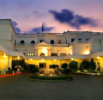 Scenic exterior view of Mount Lavinia Hotel at night